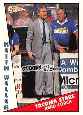 Sticker Keith Weller - Major Soccer League (MSL) 1991-1992 - Pacific