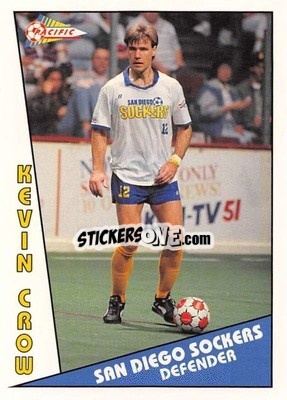 Sticker Kevin Crow - Major Soccer League (MSL) 1991-1992 - Pacific