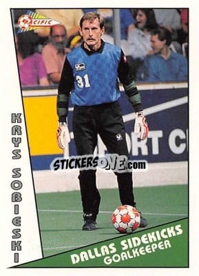 Sticker Krys Sobieski - Major Soccer League (MSL) 1991-1992 n. 91 - Pacific