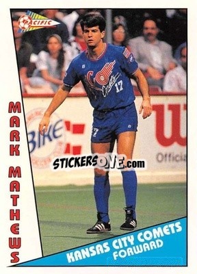 Sticker Mark Mathews - Major Soccer League (MSL) 1991-1992 - Pacific