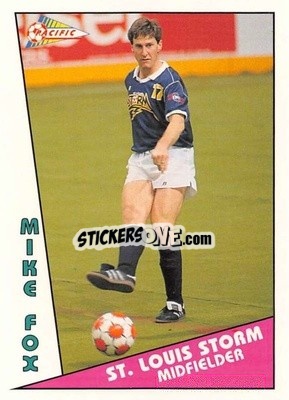 Sticker Mike Fox - Major Soccer League (MSL) 1991-1992 - Pacific