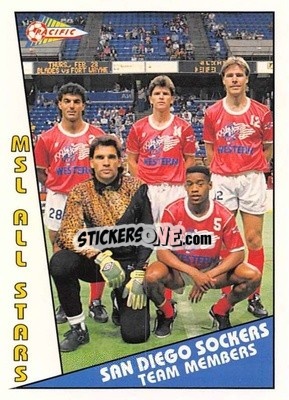 Sticker MSL All Stars - Major Soccer League (MSL) 1991-1992 n. 153 - Pacific