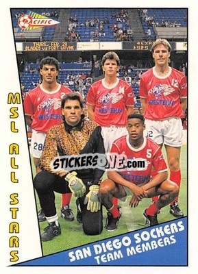 Sticker MSL All Stars - Major Soccer League (MSL) 1991-1992 - Pacific