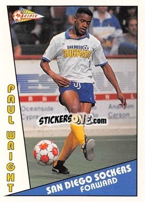 Cromo Paul Wright - Major Soccer League (MSL) 1991-1992 - Pacific