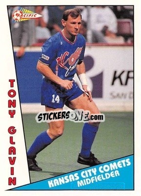 Sticker Tony Glavin - Major Soccer League (MSL) 1991-1992 - Pacific