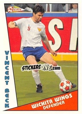 Cromo Vincent Beck - Major Soccer League (MSL) 1991-1992 - Pacific