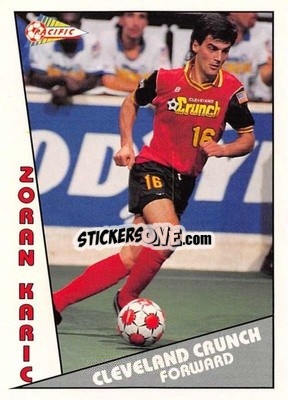 Sticker Zoran Karic - Major Soccer League (MSL) 1991-1992 n. 134 - Pacific