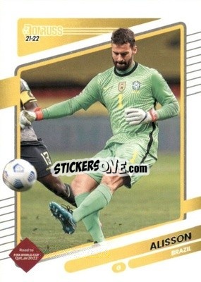 Sticker Alisson - Donruss Soccer Road to Qatar 2021-2022 n. 21 - Panini