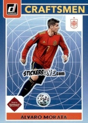 Sticker Alvaro Morata - Donruss Soccer Road to Qatar 2021-2022 n. 8c - Panini