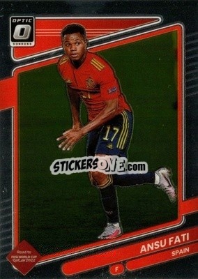 Sticker Ansu Fati - Donruss Soccer Road to Qatar 2021-2022 n. 146o - Panini