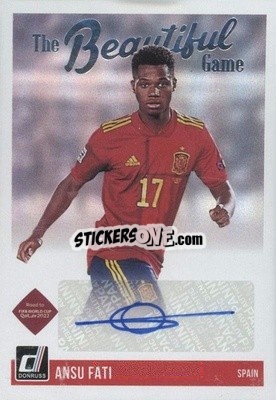 Figurina Ansu Fati - Donruss Soccer Road to Qatar 2021-2022 - Panini