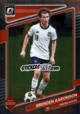 Sticker Brenden Aaronson - Donruss Soccer Road to Qatar 2021-2022 n. 165o - Panini