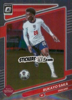 Sticker Bukayo Saka - Donruss Soccer Road to Qatar 2021-2022 n. 54o - Panini