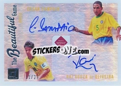 Sticker Cesar Sampaio / Rai Souza de Oliveira - Donruss Soccer Road to Qatar 2021-2022 n. DU-BRA - Panini