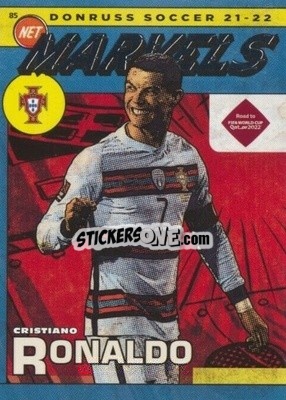 Sticker Cristiano Ronaldo - Donruss Soccer Road to Qatar 2021-2022 n. 7nm - Panini