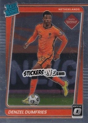 Sticker Denzel Dumfries - Donruss Soccer Road to Qatar 2021-2022 n. 178o - Panini