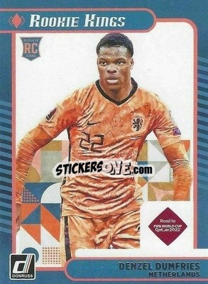Sticker Denzel Dumfries - Donruss Soccer Road to Qatar 2021-2022 n. 4rk - Panini