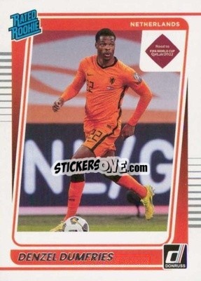Sticker Denzel Dumfries - Donruss Soccer Road to Qatar 2021-2022 n. 178 - Panini