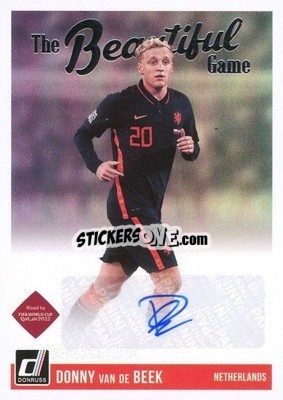 Sticker Donny van de Beek - Donruss Soccer Road to Qatar 2021-2022 n. BG-VDB - Panini