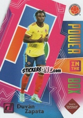Sticker Duvan Zapata - Donruss Soccer Road to Qatar 2021-2022 n. 1pb - Panini
