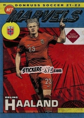 Sticker Erling Haaland - Donruss Soccer Road to Qatar 2021-2022 n. 5nm - Panini