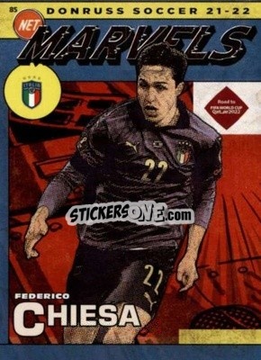 Sticker Federico Chiesa - Donruss Soccer Road to Qatar 2021-2022 n. 10nm - Panini