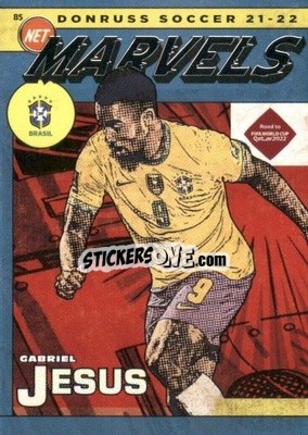 Sticker Gabriel Jesus - Donruss Soccer Road to Qatar 2021-2022 - Panini