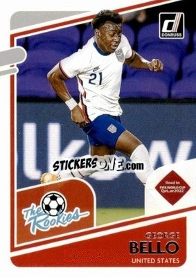 Sticker George Bello - Donruss Soccer Road to Qatar 2021-2022 n. 6tr - Panini
