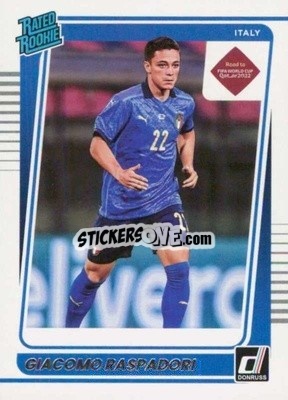 Sticker Giacomo Raspadori - Donruss Soccer Road to Qatar 2021-2022 - Panini