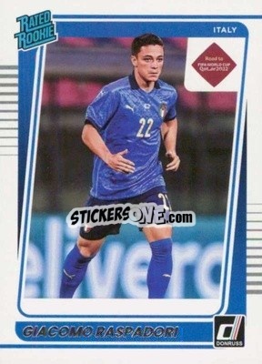 Cromo Giacomo Raspadori - Donruss Soccer Road to Qatar 2021-2022 n. 187 - Panini