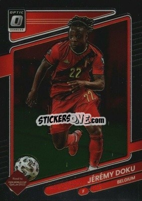 Sticker Jeremy Doku - Donruss Soccer Road to Qatar 2021-2022 n. 17o - Panini