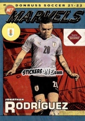 Sticker Jonathan Rodriguez - Donruss Soccer Road to Qatar 2021-2022 - Panini