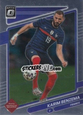 Sticker Karim Benzema - Donruss Soccer Road to Qatar 2021-2022 n. 64o - Panini