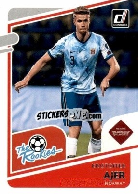 Sticker Kristoffer Ajer - Donruss Soccer Road to Qatar 2021-2022 n. 8tr - Panini