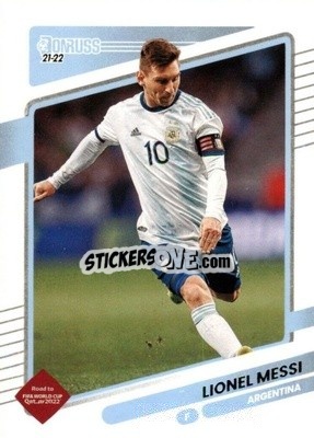 Sticker Lionel Messi - Donruss Soccer Road to Qatar 2021-2022 n. 1 - Panini