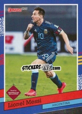 Sticker Lionel Messi - Donruss Soccer Road to Qatar 2021-2022 n. 10dt - Panini