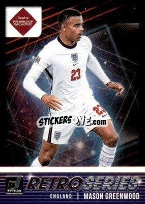 Sticker Mason Greenwood - Donruss Soccer Road to Qatar 2021-2022 n. 17rs - Panini