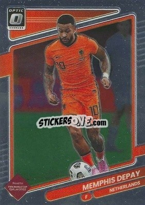 Sticker Memphis Depay - Donruss Soccer Road to Qatar 2021-2022 n. 98o - Panini