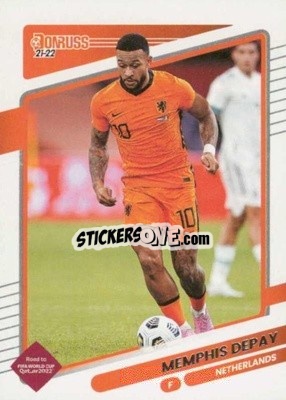 Sticker Memphis Depay - Donruss Soccer Road to Qatar 2021-2022 n. 98 - Panini