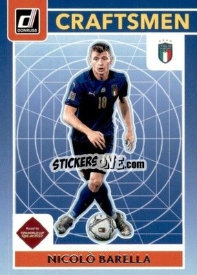 Sticker Nicolo Barella - Donruss Soccer Road to Qatar 2021-2022 n. 17c - Panini