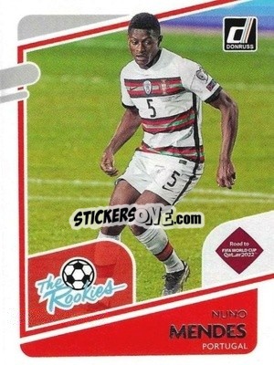 Sticker Nuno Mendes - Donruss Soccer Road to Qatar 2021-2022 n. 13tr - Panini