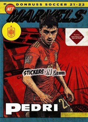 Sticker Pedri - Donruss Soccer Road to Qatar 2021-2022 n. 15nm - Panini