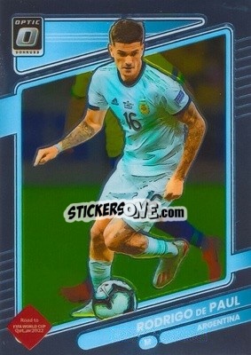 Sticker Rodrigo de Paul - Donruss Soccer Road to Qatar 2021-2022 n. 3o - Panini