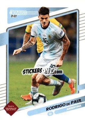 Sticker Rodrigo de Paul - Donruss Soccer Road to Qatar 2021-2022 n. 3 - Panini