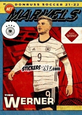 Sticker Timo Werner - Donruss Soccer Road to Qatar 2021-2022 n. 14nm - Panini