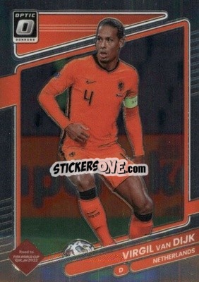 Figurina Virgil van Dijk - Donruss Soccer Road to Qatar 2021-2022 - Panini