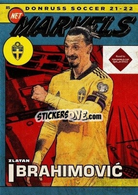 Sticker Zlatan Ibrahimovic - Donruss Soccer Road to Qatar 2021-2022 n. 17nm - Panini