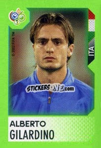 Sticker Alberto Gilardino - FIFA World Cup Germany 2006. Mini album n. 183 - Panini