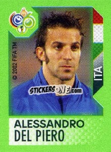 Sticker Alessandro Del Piero - FIFA World Cup Germany 2006. Mini album n. 191 - Panini