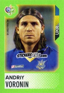 Sticker Andriy Voronin - FIFA World Cup Germany 2006. Mini album - Panini